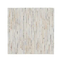 Kirkland's Home Accent & End Tables-White Mother Of Pearl Striped Side Table