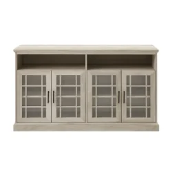 Kirkland's Home Tv Stands & Media Consoles-White Oak Glass Door Tv Stand, 58 In.