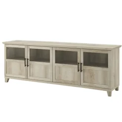 Kirkland's Home Tv Stands & Media Consoles-White Oak Glass Paneled Door Tv Stand
