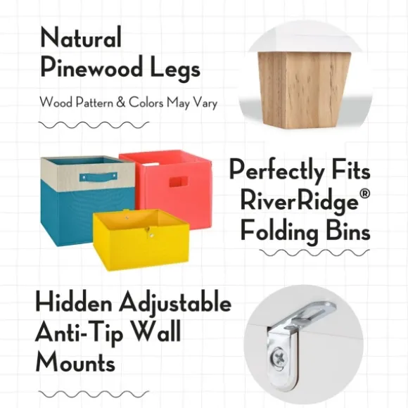 Kirkland's Home Bookshelves-White Pine Catch-All Toy Organizer With Cubbies