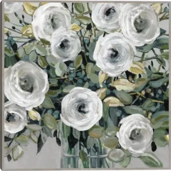 Kirkland's Home Framed Art-White Rose Parade Framed Canvas Art Print