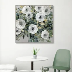 Kirkland's Home Framed Art-White Rose Parade Framed Canvas Art Print