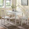 Kirkland's Home Dining Sets-White Solid Wood 5-Pc. Dining Set