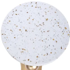 Kirkland's Home Accent & End Tables-White Terrazzo Top And Base Accent Table