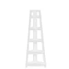 Kirkland's Home Bookshelves-White 5-Tier Corner Ladder Bookshelf
