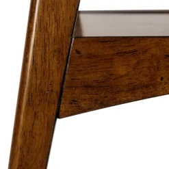 Kirkland's Home Accent & End Tables-White Top And Pecan Wood Mid-Century Modern Table