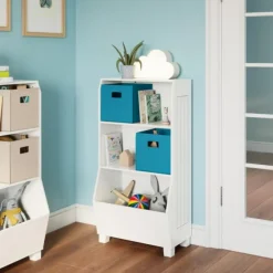 Kirkland's Home Bookshelves-White Toy Organizer Cubby Bookshelf