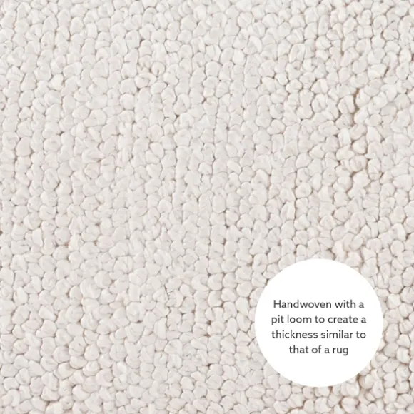 Kirkland's Home Benches & Ottomans-White Upholstered Seat And Blue Wood Bench