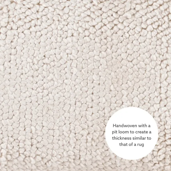 Kirkland's Home Benches & Ottomans-White Upholstered Seat And Tan Wood Bench