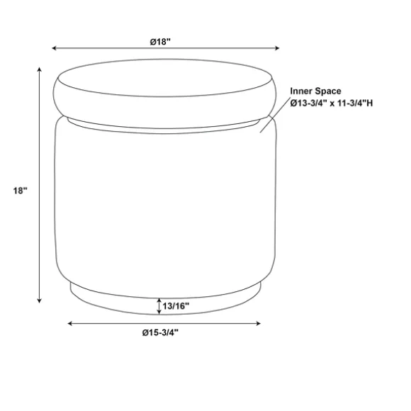 Kirkland's Home Benches & Ottomans-White Upholstered Wood Trim Ottoman