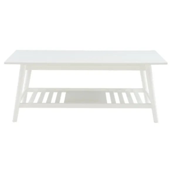 Kirkland's Home Coffee Tables-White Wood Midcentury Coffee Table