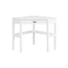 Kirkland's Home Office Furniture-White Wood Single Drawer Corner Desk