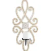 Kirkland's Home Sconces-Whitewash Beaded Scroll Sconce