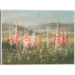 Kirkland's Home Canvas Art-Wild Foxglove Framed Canvas Art Print