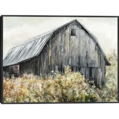Kirkland's Home Canvas Art-Wildflower Barn Framed Canvas Art Print, 40X30 In.