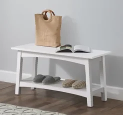 Kirkland's Home Benches & Ottomans-Willis Wooden Lower Shelf Bench