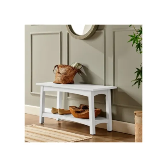 Kirkland's Home Benches & Ottomans-Willis Wooden Lower Shelf Bench