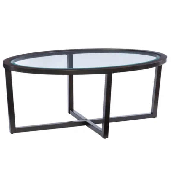 Kirkland's Home Coffee Tables-Wood & Glass Top 3-Pc. Table Set