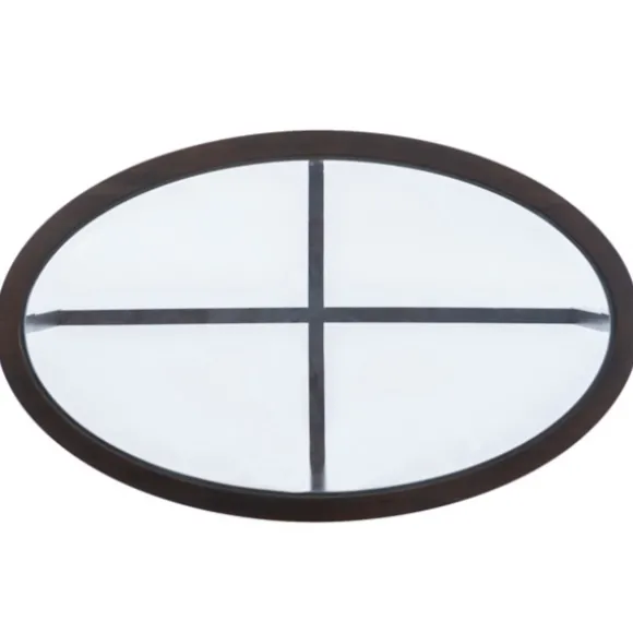 Kirkland's Home Coffee Tables-Wood & Glass Top 3-Pc. Table Set