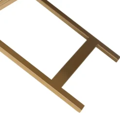 Kirkland's Home Nightstands-Wood & Gold X-Base Nightstand