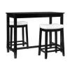 Kirkland's Home Dining Tables-Wood & Upholstered Stools 3-Pc. Dining Set