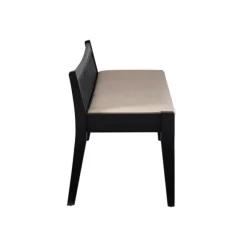 Kirkland's Home Benches & Ottomans-Wood And Cane Upholstered Bench