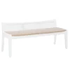 Kirkland's Home Benches & Ottomans-Wood And Cane Upholstered Bench
