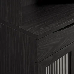 Kirkland's Home Kitchen Islands & Bar Carts-Wood And Glass 2-Door Bar Cabinet