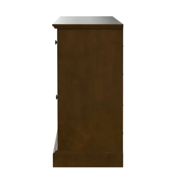 Kirkland's Home Tv Stands & Media Consoles-Wood And Glass 4-Door Media Cabinet