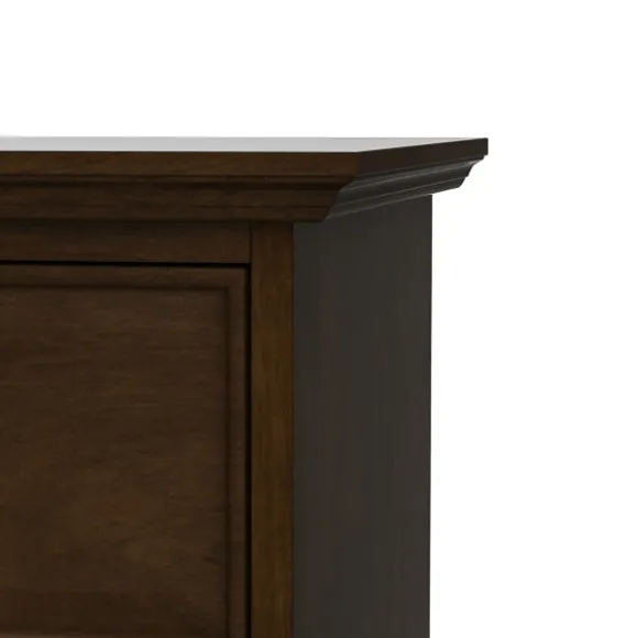 Kirkland's Home Tv Stands & Media Consoles-Wood And Glass 4-Door Media Cabinet