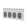 Kirkland's Home Tv Stands & Media Consoles-Wood And Glass 4-Door Media Cabinet