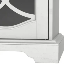 Kirkland's Home Tv Stands & Media Consoles-Wood And Glass 4-Door Media Cabinet