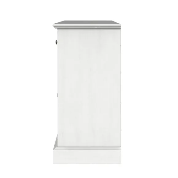 Kirkland's Home Tv Stands & Media Consoles-Wood And Glass 4-Door Media Cabinet