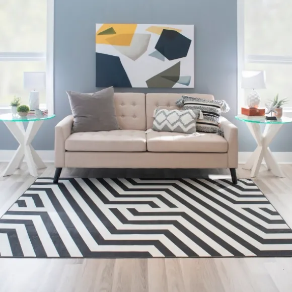 Kirkland's Home Accent & End Tables-Wood And Glass Top X-Base Accent Table