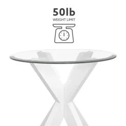 Kirkland's Home Accent & End Tables-Wood And Glass Top X-Base Accent Table