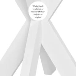 Kirkland's Home Accent & End Tables-Wood And Glass Top X-Base Accent Table