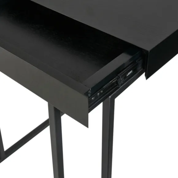 Kirkland's Home Accent & End Tables-Wood And Metal C-Frame Accent Table