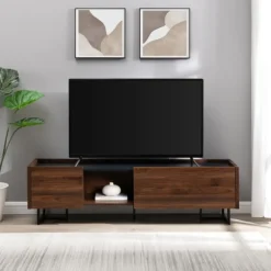 Kirkland's Home Tv Stands & Media Consoles-Wood And Metal 2-Door Media Console