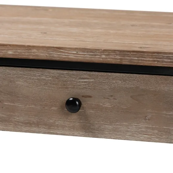 Kirkland's Home Coffee Tables-Wood And Metal 2-Drawer Coffee Table