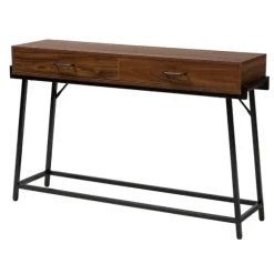 Kirkland's Home Console Tables-Wood And Metal 2-Drawer Console Table
