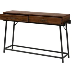 Kirkland's Home Console Tables-Wood And Metal 2-Drawer Console Table
