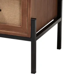 Kirkland's Home Nightstands-Wood And Metal 2-Drawer Nightstand