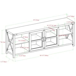 Kirkland's Home Tv Stands & Media Consoles-Wood And Metal Farmhouse Tv Stand