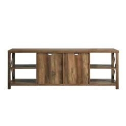 Kirkland's Home Tv Stands & Media Consoles-Wood And Metal Farmhouse Tv Stand
