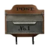 Kirkland's Home Wall Storage-Wood And Metal Wall Storage Mail Box With Hooks