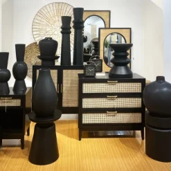 Kirkland's Home Nightstands-Wood And Natural Rattan Drawer Nightstand