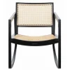 Kirkland's Home Accent Chairs-Wood And Natural Rattan Rocking Chair