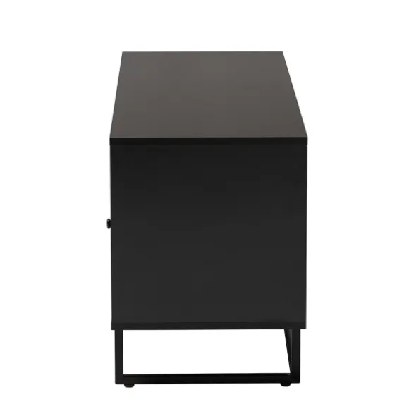 Kirkland's Home Tv Stands & Media Consoles-Wood And Rattan 3-Door Tv Stand