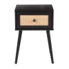 Kirkland's Home Accent & End Tables-Wood And Rattan Drawer Accent Table