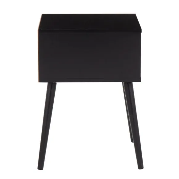 Kirkland's Home Accent & End Tables-Wood And Rattan Drawer Accent Table